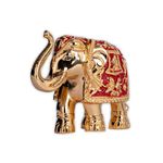 House Of Wemy 24k Gold Plated Elephant Idol | Showpiece for Vastu, Good Luck, Gifts for House Warming Ceremony and Home Decoration - 3 Inches (1, Gold)