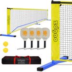 Zdgao Pickleball Set with 4 Paddles and Net - Official Size Net, 4-Pickleball Paddles, and 2 Outdoor Pickleball Balls, Outdoor Fun for Kids, Teens and Adults