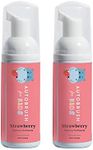 autobrush Kids Fluoride-Free Foaming Toothpaste Strawberry Flavor for Electric or U-Shaped Toothbrush, SLS-Free, Training Toothpaste, Anti-Cavity (2 Pack)