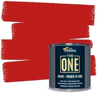 THE ONE All-in-One Paint & Primer: Durable Furniture, Cabinet, Front Door, Wall, Bathroom, Kitchen - Fast Drying Interior & Exterior Craft (Red, Gloss, 1 Liter)
