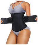 Gotoly Women Waist Trainer Corset Cincher Belt Tummy Control Slimming Body Shaper Belly Workout Sport Girdle, Black, 3X-Large