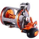 Sougayilang Line Counter Trolling Reel Conventional Level Wind Fishing Reel-LS30 Left Handle