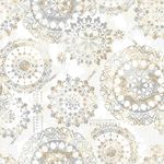 RoomMates RMK9122WP Tan and Gray Boho Medallion Peel and Stick Wallpaper, 20.5" x 16.5 feet