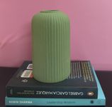 SPHINX Ribbed Pipe Ceramic Vase, Flower Vase, Pampas Grass Vase, Vase for Money Plant Live Plants, Vase Home Decor Centrepiece for Home, Office, or Gifts VASE ONLY NO Flowers- (Olive Green, 6 Inch)