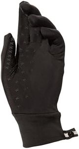 2XU Unisex Run Glove - Lightweight & Durable Running Gloves for All-Weather Comfort - Black/Silver - SIze Large