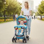 R for Rabbit Lollipop Lite Baby Stroller for 0 to 3 Years with 5 Point Safety Harness | Reversible Handlebar | Cushioned Seat with 3 Level Seats Recline/Lightweight Pram for Kids (Multi Color)
