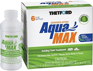 THETFORD AquaMAX Summer Cypress Scent RV Holding Tank Treatment, Formaldehyde Free, Waste Digester, Septic Tank Safe, 6 Pack 8oz Bottles (96689)