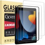 LKOOZO [2 Pack] for iPad 9th/8th/7th Generation 10.2 inch (2021/2020/2019 Models) Screen Protector, Scratch-resistant Tempered Glass Film with Alignment Frame