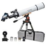 Slokey 60090 Astronomical Refractor - Portable and Powerful 24x-300x Travel Telescope - Astronomy Monoculars for Adults, Kids and Beginners - Smart Digital Telescope for Moon, Planets, and Stargazing