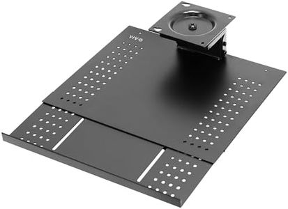 VIVO Black Sliding 19 X 6 Inch Tray Track, Adjustable Platform Mounted Under Desk, Laptop Notebook Holder for Office Desk (Desk-Ac02A)