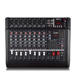 Vonyx 8 Channel Powered Flatbed Mixer DSP Bluetooth USB Phantom PA DJ 2x500W