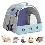 Small Animal Carrier Bag, Portable Guinea Pig Carrier for Hamster Cage, Bird Rat Guinea Pig Squirrel Carrier (Blue)