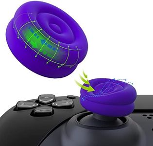 PlayVital Thumbs Cushion Caps Thumb Grips for ps5, for ps4, Thumbstick Grip Cover for Xbox Series X/S, Thumb Grip Caps for Xbox One, Elite Series 2, for Switch Pro Controller - Purple