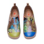 UIN Women's Art Painted Travel Loafers Shoes Slip On Microfiber Casual Lightweight Comfort Fashion ToledoⅠ Sea Life (8.5)