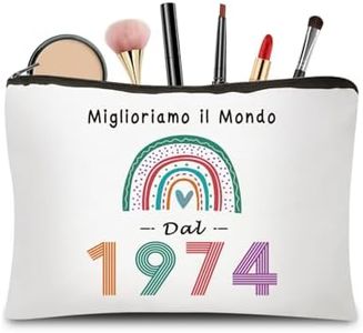 CoCoCherry Regalo 50 Anni Donna - Beauty Case Perfetto Per Il 50º Compleanno, Ideale Come Regalo Di Compleanno Per Moglie, Sorella, Amica O Madre, Per Celebrare I 50 Anni Di Compleanno Donna