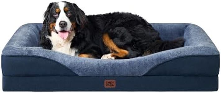 EHEYCIGA Orthopedic XXL Dog Bed for Large Dog, Memory Foam Dog Couch, Navy