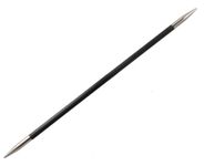 KnitPro 15 cm x 3.25 mm Karbonz Double Pointed Needles, Black and Silver