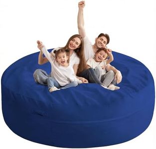 HABUTWAY XX-Large Bean Bag Chair: Giant 7' Memory Foam Furniture Bean Bag Chairs for Adults with Microfiber Cover 7Ft (Blue)