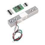 HALJIA Portable Electronic Weight Sensor Load Cell Weighing Sensor (1KG) + HX711 Weighing Sensors Ad Module Compatible with Arduino Raspberry Pi DIY Etc