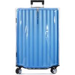 Luggage Cover for Suitcase - 28" / 71cm Clear PVC Luggage Protector for 28" - 29" / 71cm - 73cm Bags - Travel Accessory for Baggage Protection - Universal Cover w/Hook & Loop Closure - by BlueCosto