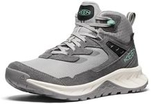 KEEN Women's Hightrail Mid Height Durable Lightweight Breathable Leather Waterproof Hiking Boots, Alloy/Lichen, 8