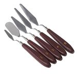 Sabahz Trading ® Set of 5 Painting Knives of Various Sizes, Brown