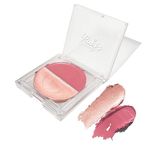 Ruby's Organics Cream Blush for Cheeks & Highlighter Duo Palette, Blusher for Face Makeup, Lightweight Flawless All Day Glow, All Skin Types, Natural &Paraben Free (Deep Rose + Illuminate) 9g