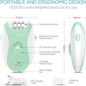 VOGOE 4-in-1 Epilator for Women – Green Hair Removal Device