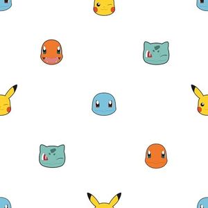 RoomMates Pokémon Character Faces Peel and Stick Wallpaper, RMK12627RL
