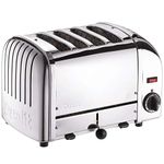 Dualit Classic 4 Slice Vario Toaster - Stainless steel, hand built in the UK - Replaceable ProHeat® elements - Heat two or four slots, defrost bread, mechanical timer - Replaceable parts