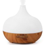 TRIXES Essential Oil Diffuser, 300ML Capacity, Ultrasonic Aromatherapy Diffuser with Auto Shut Off, 4 Timing Set, 14 Colour Modes For Relaxation and Meditation – Decorative Gifts for the Home