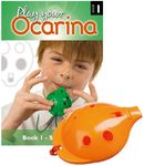 Plastic OCARINA Set, Orange 4-hole, with Book 1