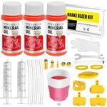 BIBOKLTIY Brake Bleed Kit for Shimano, Hydraulic Disc Bike Brake Bleeding Kit, Bicycle Hydraulic Brake Bleed Kit with 180ml Mineral Oil Brake Fluid, for Deore, Saint, XTR, XT etc.