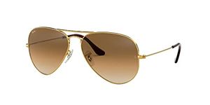 Ray-Ban RB3025 Classic Aviator Sunglasses, Gold/Brown Gradient, 58 mm