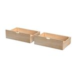 Max & Lily Solid Wood Under Bed Storage Drawers, Natural