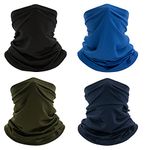 Neck Gaiter Bandana Face Mask: Cooling Gator Mask Breathable Face Cover Ski Neck Scarf Protection from Dust Sun for Men Women, Black,royal Blue,green,navy, One Size