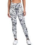 Rock Paper Scissors Premium High Waist Stretchable Gym Tights Leggings Gym wear/Active Wear Tights Yoga Pants Zumba/Dance Womens Workout Tights Gym Tight Dalmation Print