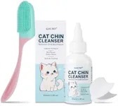 GJYC PET Cat Chin Cleanser Set | Feline Facial Solution for Acne & Blackheads with Brush and Pads - Purifies, Calms & Maintains Healthy Skin, 2.2 fl oz