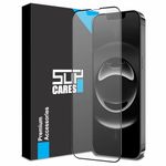 SupCares Matte Anti-Glare Tempered Glass for iPhone 13, 13 Pro, 14, iPhone 16e and iPhone 17e (6.1 Inch) With Installation Kit | Military-Grade Gorilla Screen Protector | Edge to Edge Coverage | Black