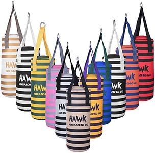 Kids Punching Bag for Kids Boxing Gloves MMA Training Fitness Workout Kickboxing Grappling Karate Heavy Target Bag UNFILLED (Gold)