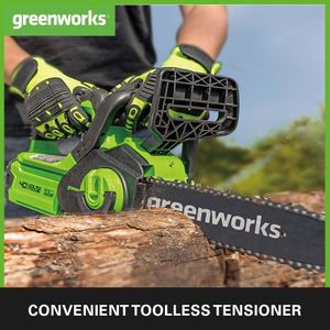 Greenworks 12" Cordless Chainsaw – 40V, Auto-Oiler, 2Ah Battery & Charger