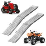 KCT Twin Pack Vehicle Ramp Heavy Duty Vehicle Loading Ramp 200kg Capacity Folding Motorcycle Bike Access Scooter Lawn Mower Car Truck Trailer