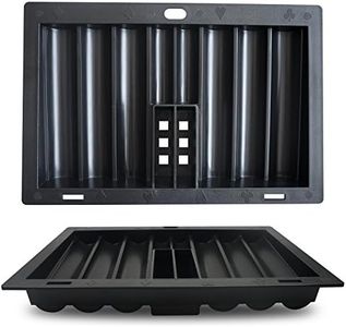 Yuanhe Poker Chip Tray Rack - Blackjack Casino Poker Table Dealer Chips Tray with 2 Card Slots, 350-Chip Capacity