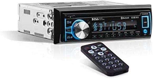 BOSS Audio Systems 750BRGB Car Stereo System - Single Din, Bluetooth Audio and Calling Head Unit, CD Player, USB, AUX Input, AM/FM Radio Receiver, Multi Color Illumination, Hook Up to Amplifier