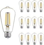 winsaLED Daylight Led Bulbs, 4 Watt ST19 Edison 5000K Daylight LED Light Bulb, E26 Standard Base, Flickering Free, 90 CRI, Not Dimmable, 12 Pack