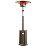 EAST OAK 48,000 BTU Patio Heater for Outdoor Use With Round Table Design, Double-Layer Stainless Steel Burner and Wheels, Outdoor Patio Heater for Home and Commercial, Bronze, 31.9" x 31.9" x 86.6"