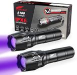 HAUSBELL 365 nm UV Flashlight Black