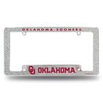 NCAA Rico Industries Oklahoma Sooners Chrome All Over Automotive Bling License Plate Frame 12" x 6" Chrome All Over Automotive Bling License Plate Frame Design for Car/Truck/SUV