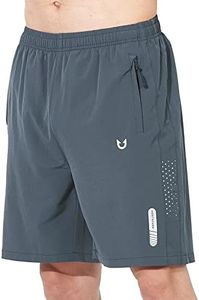 NORTHYARD Men's Athletic Running Shorts Quick Dry Workout Shorts 7"/ 5"/ 9" Lightweight Sports Gym Basketball Shorts Hiking Exercise COOLGREY 4XL