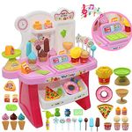 E-ROYAL SHOP Pretend Play Mini Supermarket Toy Candy Sweet Shopping Cart, Pretend Play Kitchen Set Kids Toys for Boys and Girls (Mini Home Supermarket) Ice Cream Set Toy for Kids